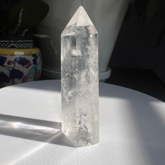 Clear Quartz Crystal Obelisk Meditation Tower (#10) - Picture 11 of 11